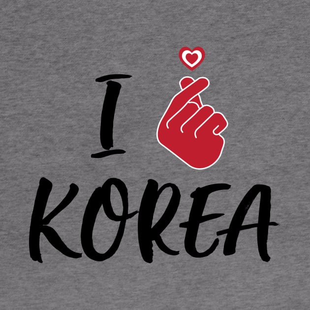 I Love Korea ( Black Color font ) by Sassify